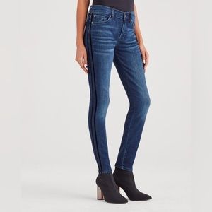 7 For All Mankind Side Stripe Ankle Skinny B(air) Authentic Chance Jeans